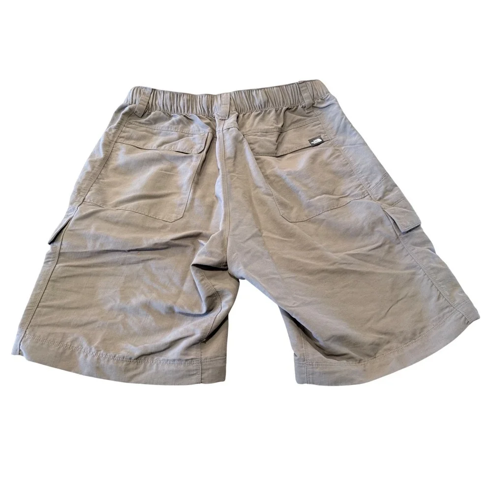The North Face‎ Mens Tan Khaki Nylon Cargo Hiking Shorts Medium Belted FV059901